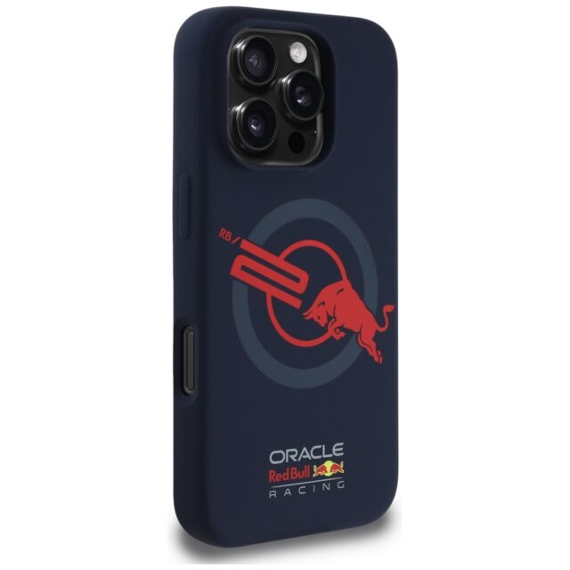 Case Red Bull HC Silicone ORBR20 Logo    Red Lining to iPhone 16 Pro MagSafe navy blue - imagine 4