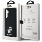 Karl Lagerfeld KLHCSA35SMHKCNPK A35 A356 hardcase black Silicone Karl&Choupette Metal Pin - imagine 8