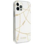 Guess GUHCP12LPCUCHWH iPhone 12 Pro Max 6,7"  white hardcase Gold Chain Collection - imagine 4
