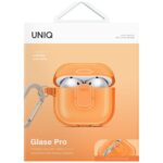 Case UNIQ Glase Pro for AirPods 4 Lock    Case orange - imagine 2