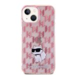 Karl Lagerfeld KLHCP15SHNCMKLP iPhone 15/ 14 / 13 6.1" pink hardcase Monogram Choupette - imagine 3
