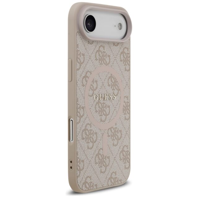 Case Guess 4G Ring Classic Logo MagSafe for iPhone Air pink - imagine 4