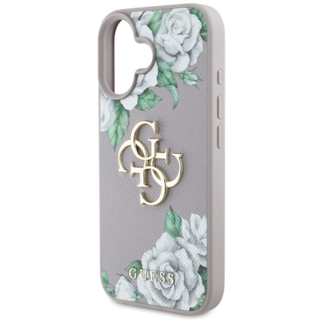 Case Guess Grained Roses Big 4G logo for iPhone 16 purple - imagine 6