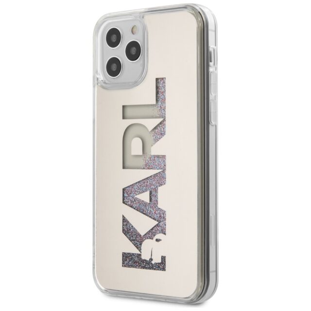 Karl Lagerfeld KLHCP12LKLMLGR iPhone 12 Pro Max 6,7" silver hardcase Mirror Liquid Glitter Ka - imagine 2
