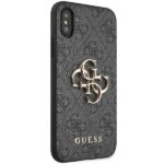 Guess GUHCPX4GMGGR iPhone X/XS grey hardcase 4G Big Metal Logo - imagine 4