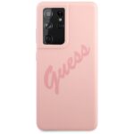 Guess GUHCS21LLSVSPI S21 Ultra G998 pink hardcase Script Vintage - imagine 3