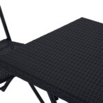 Small Black Forest Garden Furniture Set, Two Chairs + Black Table - imagine 6