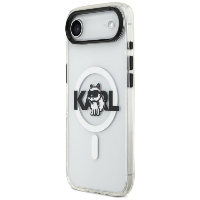 Karl Lagerfeld IML Choupette Sketch Logo MagSafe Case for iPhone Air Clear - imagine 2