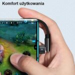 USAMS Braided Rotating Cable U60 2A USB-C black 1m SJ477USB01 (US-SJ477) - imagine 6