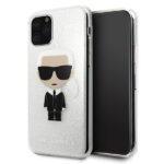 Karl Lagerfeld KLHCN58TPUTRIKSL iPhone 11 Pro silver Glitter Ikonik Karl