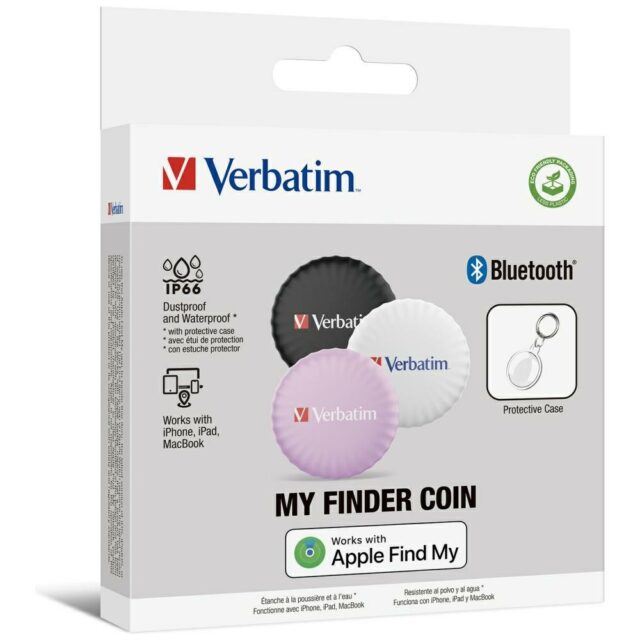 Verbatim My Finder Coin Bluetooth black white purple - tracking device - imagine 6
