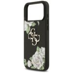 Case Guess Grained Roses & Big 4G Logo for iPhone 17 Pro Max black - imagine 6