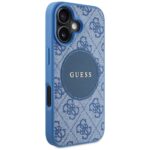 Case Guess 4G Circle Classic Logo MagSafe for iPhone 16 blue - imagine 4