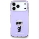 Karl Lagerfeld IML Aquarelle Karl & Choupette & Logo MagSafe Case for iPhone 17 Pro Max Purple - imagine 3