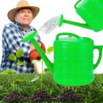 7L Black Forest Garden Watering Can, Oval Plastic with Strainer