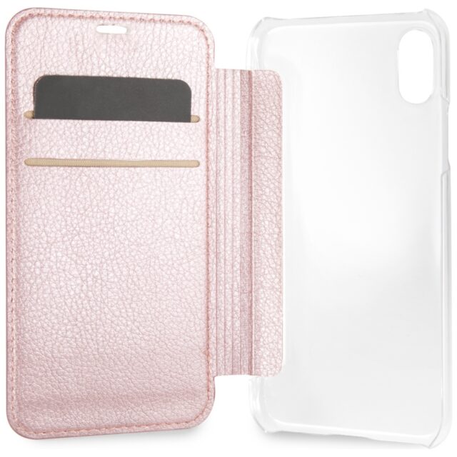 Guess GUFLBKPXIGLTRG iPhone X/Xs rose gold book Iridescent - imagine 3