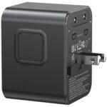 Travel Charger Adapter USAMS  CC308 2xUSB-C 17W 4in1 US/AU/EU/UK black - imagine 5