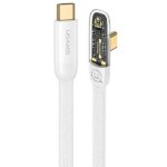 USAMS angled cable USB-C to USB-C PD 100W Fast Charging Iceflake Series 2m white SJ587USB02 (US-SJ58
