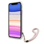 Guess GUHCN61KSMAPI iPhone 11 6,1" / Xr pink hardcase Marble with cord Collection - imagine 5