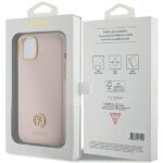 Guess GUHCP15SM4DGPP iPhone 15 / 14 / 13 6.1" pink hardcase Silicone Logo Strass 4G - imagine 8