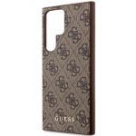 Guess GUHCS23LG4GFBR S23 Ultra S918 brown hard case 4G Metal Gold Logo - imagine 6