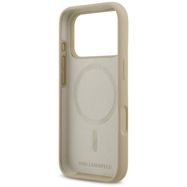 Case Karl Lagerfeld Silicone Karl Sketch & Logo MagSafe for iPhone 17 Pro brown - imagine 7
