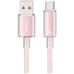 Cable USAMS Cloud Series US-SJ658 6A USB-A to USB-C 1.2m pink