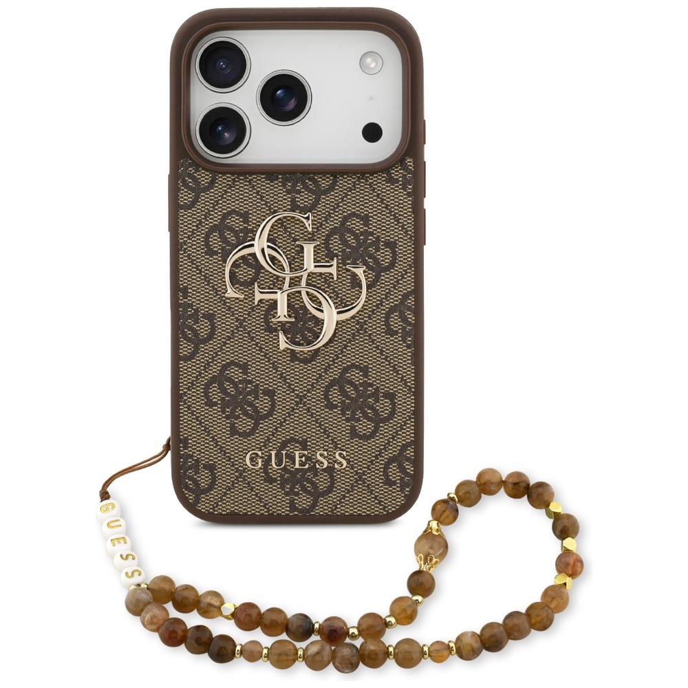 cps-cdd5cff04318cb5d7eb45da5a984ec4b-2025-12-06-05-53-50 Guess 4G Strap 4G Classic Logo Case for iPhone 17 Pro Brown - imagine 1