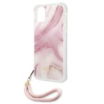 Guess GUHCN61KSMAPI iPhone 11 6,1" / Xr pink hardcase Marble with cord Collection - imagine 6