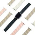 Araree Silicone Link Apple Watch Strap 38/40/41mm Pink-Khaki AR70-01908B - imagine 2