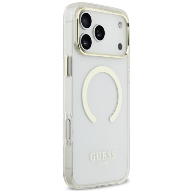 Guess Metal Outline MagSafe case for iPhone 17 Pro Max silver - imagine 4