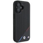 BMW BMHMP16M23PUPDK iPhone 16 Plus 6.7" black hardcase M Perforated Tricolor Line MagSafe - imagine 4