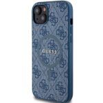 Guess GUHMP15SG4GFRB iPhone 15 / 14 / 13 6.1" blue hardcase 4G Collection Leather Metal Log - imagine 2