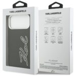 Karl Lagerfeld FW Grained Signature Logo Case for iPhone 17 Pro Max Black - imagine 8