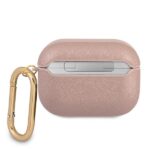 Guess GUAPSASMP AirPods Pro cover pink Saffiano Script Metal Collection - imagine 2