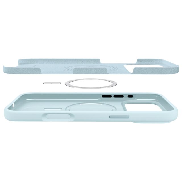 Spigen Silicone Fit MAG MagSafe Case for iPhone 17 Pro Blue - imagine 6