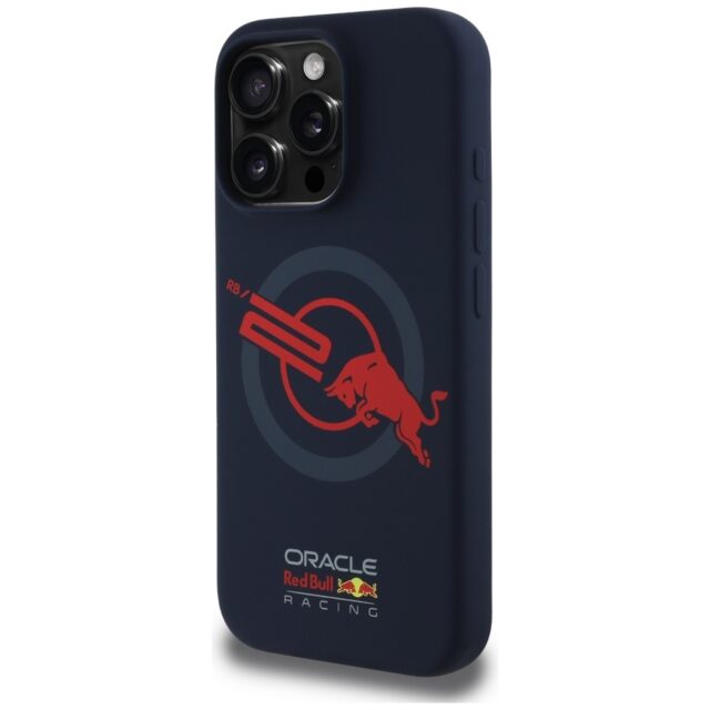 Case Red Bull HC Silicone ORBR20 Logo Red Lining to iPhone 16 Pro Max MagSafe navy blue - imagine 2