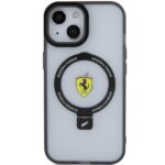 Ferrari FEHMP15SUSCAK iPhone 15 / 14 /13 6.1" black hardcase Ring Stand 2023 Collection MagSa - imagine 3