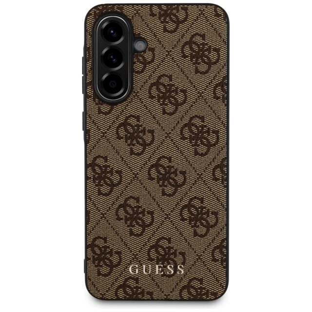 Case Guess 4G Metal Gold Logo for Samsung Galaxy A56 brown - imagine 2