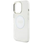 Case Guess IML Metal Colored Circle Classic Logo MagSafe for iPhone 16 Pro white - imagine 6
