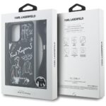 Case Karl Lagerfeld Crossbody Grained    Pattern & Logo MagSafe for iPhone 16 black - imagine 7