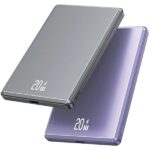 USAMS Inductive Powerbank 5000mAh 20WFast Charge Dark Gray Magsafe 10KCD22001 (US-CD220) - imagine 4