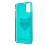 Karl Lagerfeld KLHCN61CHTRB iPhone 11 6,1" / Xr blue hardcase Glitter Choupette Fluo - imagine 7
