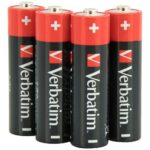 Verbatim Alkaline Battery AA LR6 4pcs 49501