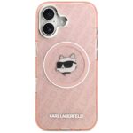 Case Karl Lagerfeld IML Choupette Head   Logo MagSafe for iPhone 17 pink - imagine 3