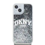 DKNY DKHCP14SLBNAEK iPhone 14 / 15 / 13 6.1" black hardcase Liquid Glitter Big Logo - imagine 3
