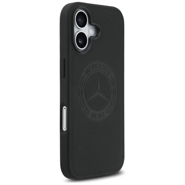 Mercedes Leather Vintage Logo MagSafe Case for iPhone 17 Black - imagine 4