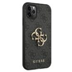 Guess GUHCN654GMGGR iPhone 11 Pro Max grey hardcase 4G Big Metal Logo - imagine 4