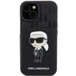 Karl Lagerfeld KLHCP15SSAKKNSCK iPhone 15 / 14 / 13 6.1" black hardcase Saffiano Cardslots and - imagine 3