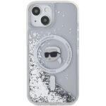Karl Lagerfeld KLHMP15SLGKISGH iPhone 15 /14 / 13 6.1" hardcase transparent Liquid Glitter Karl Head - imagine 3